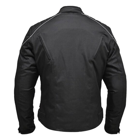 RIDERACT® Motorcycle Riding Jacket  Waterproof Cordura Motorbike Gear Black - Picture 5 of 8